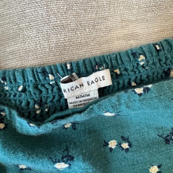 American Eagle M Green Floral Mini Dress - Picture 6 of 8